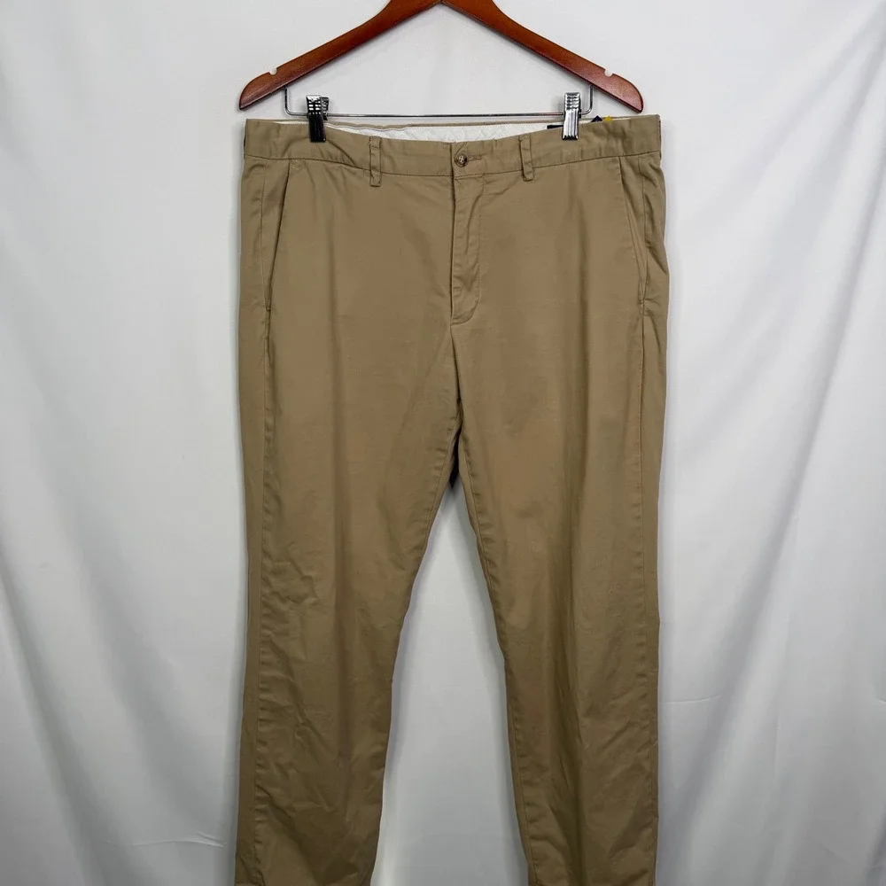Polo Ralph Lauren Mens Stretch Straight Fit Chino Pants Khaki Tan 36x 28